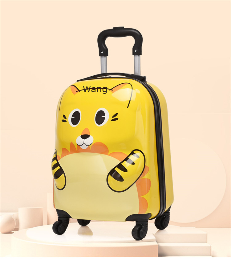 Cartoon children's luggage case 18 inch universal wheel suitcase cute animal 3D student luggage can be printed