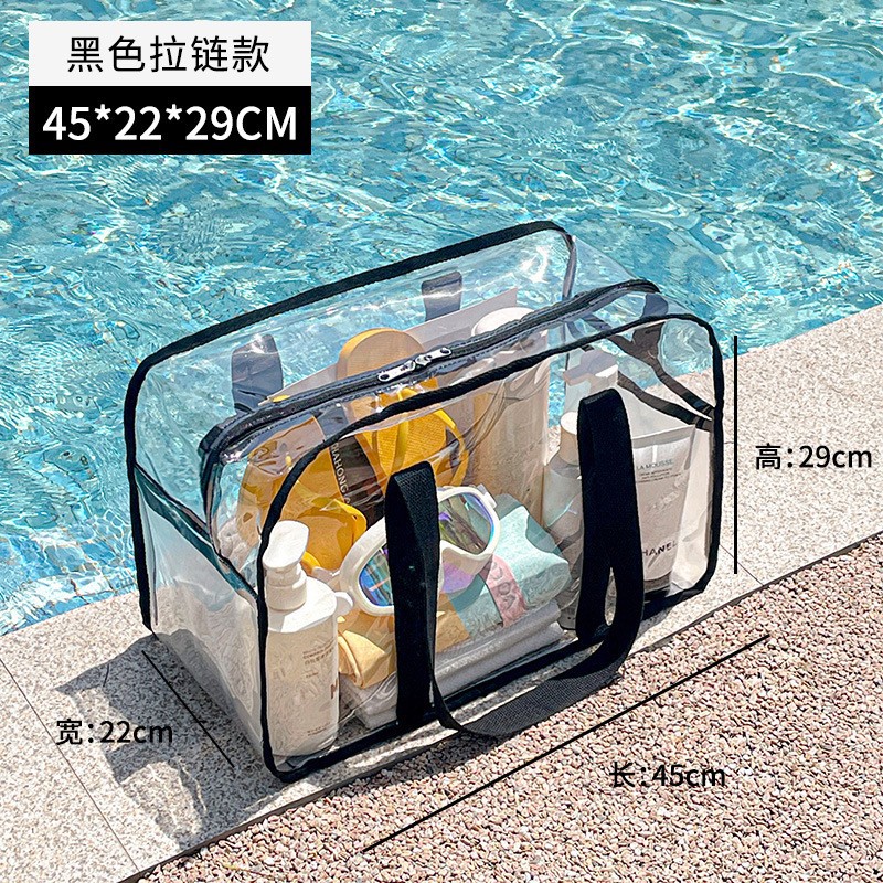 Bolsa de Playa Transparente Impermeable de PVC con Separación Seco y Húmedo para Deportes Acuáticos image 14