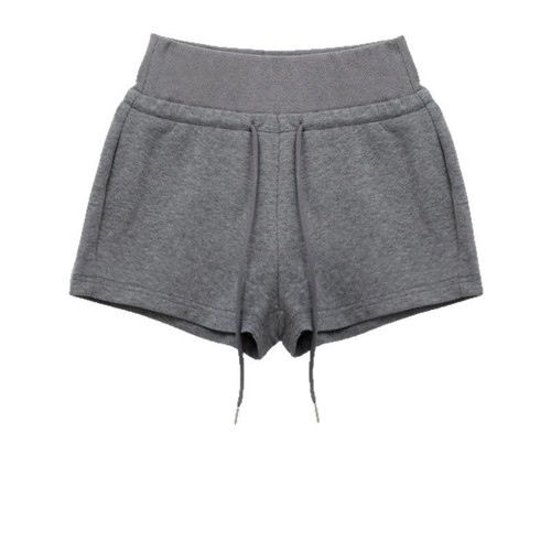 Grey Athletic Shorts for Women - 2025 High-Waisted Drawstring Fitted Design Sensory Casual Hot Pants