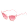 Brand sunglasses hip-hop style, cat's eye, European style, simple and elegant design, 2 carat, internet celebrity