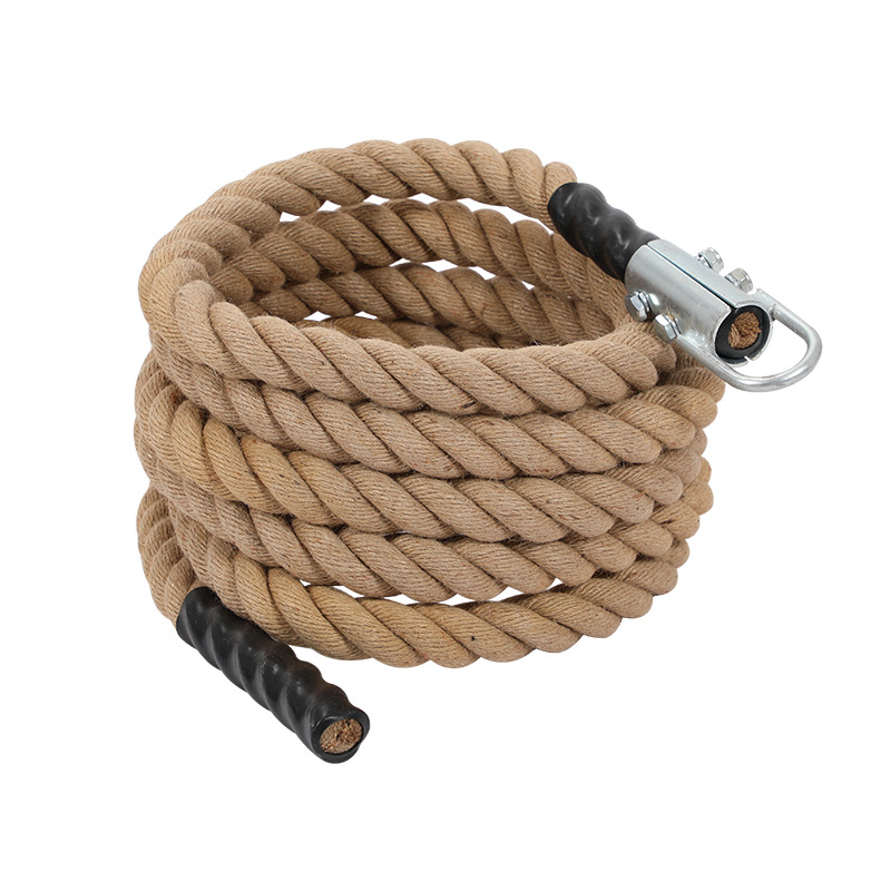 厂家供应UFC体能训练绳 攀登绳健身拓展训练攀爬绳黄麻麻绳