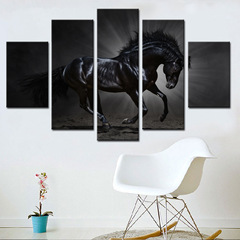 5ZV7 Wholesale New Modern Hallway Black Horse to Success Decorative Painting Study Living Room Office Bar Corridor Hanging 
