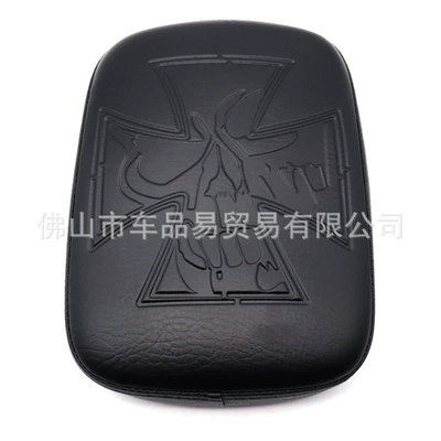Suitable for Harley retro 883/1200 X48 modified suction cup rear seat cushion with cross embossed seat pad (Motorcycle cushion) - black-cross-embossing