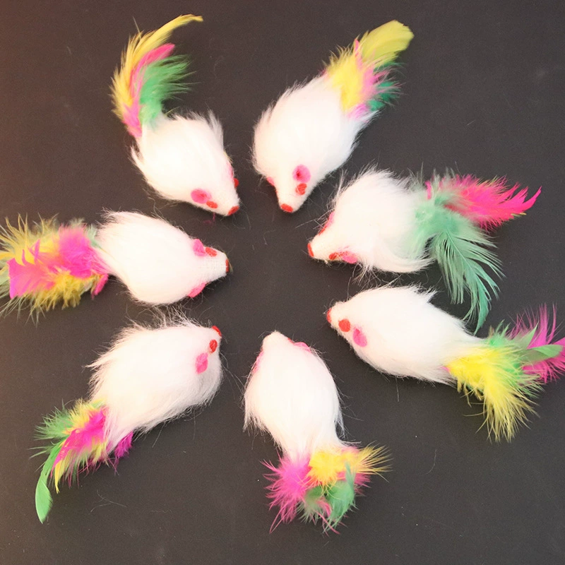 Игрушка для кошек Кошка Самостоятельная Фабрика в наличии Игрушка для домашних животных Плюшевая Цвет Длинный Хвост Мышь Кошка Игрушка