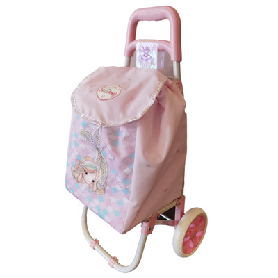 2021年新款产品粉红色可调节旋转轮的婴儿购物推车