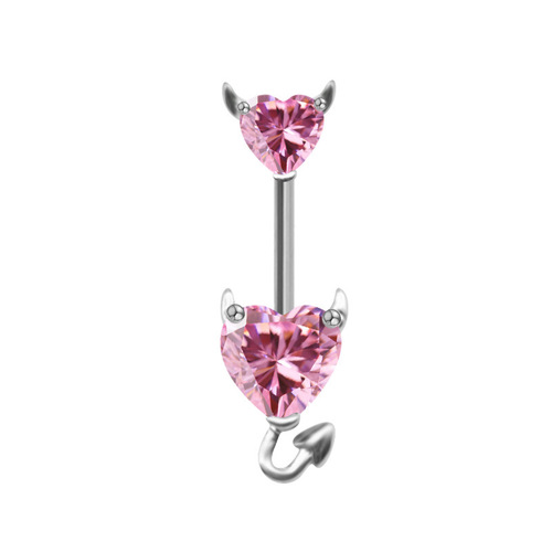 Gabby European and American cross-border butterfly navel ring maple leaf devil flower heart-shaped navel ring navel ornament navel nail piercing jewelry