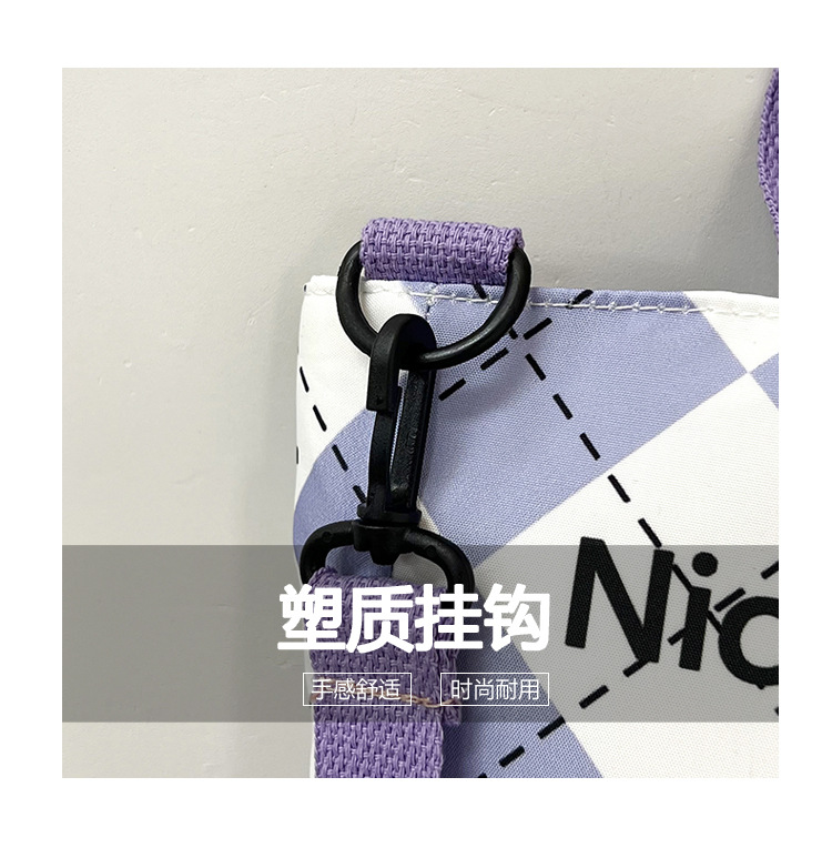 New nylon large-capacity hand-held student storage bag, cute cartoon outdoor bento bag, high appearance level single-shoulder women's bag undefined