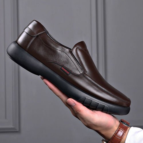 2024 Men's Spring New Men's Business Leather Shoes Laced Sports Shoes Trendy Casual Shoes Outdoor Men's Leather Shoes
