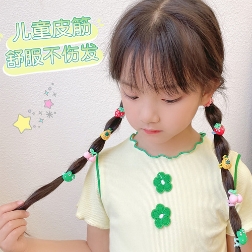 Rubber band for girls, elastic and elastic, no damage to girls' hair. Little girl's hair tied with small thumb hair band.