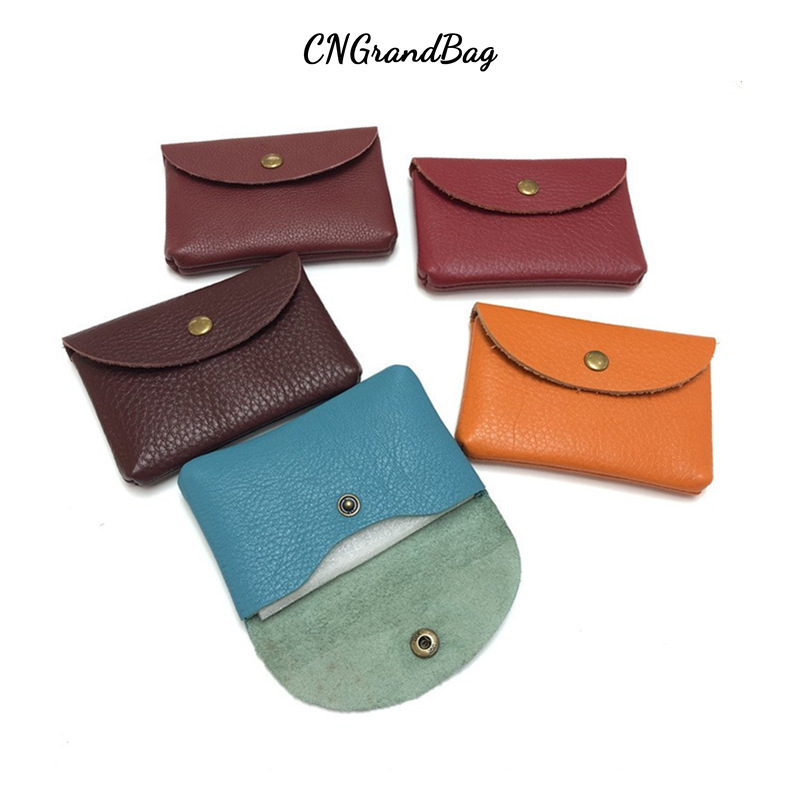 First-Layer Cowhide Fashionable Hidden Button Coin Purse Id Card Holder Mini Portable Lychee Pattern Genuine Leather Business Card Holder for Men and Women First-Layer Cowhide Fashionable Hidden Button Coin Purse Id Card Holder Mini Portable Lychee Pattern Genuine Leather Business Card Holder for Men and Women
