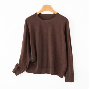 Double-Layer Round Neck Wool Sweater, Soft and Warm, Heavy-Duty Knitted Light Luxury Fine-Spun Wool Sweater, Available in Multiple Colors, Solid Color Lining