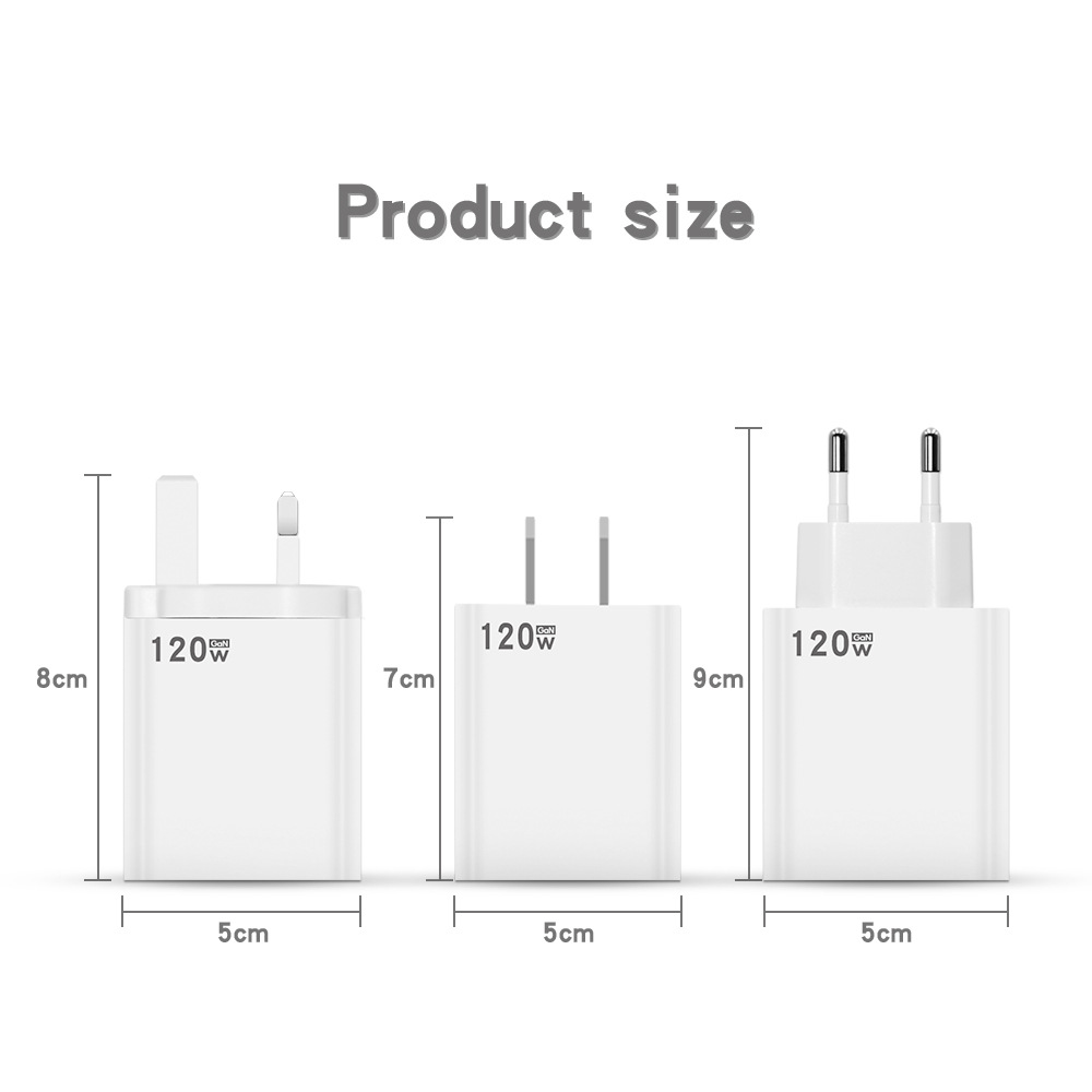 120W Super carga rápida cargador estándar británico europeo y americano adecuado para xiaomi 12/12pro Super flash cabeza de carga