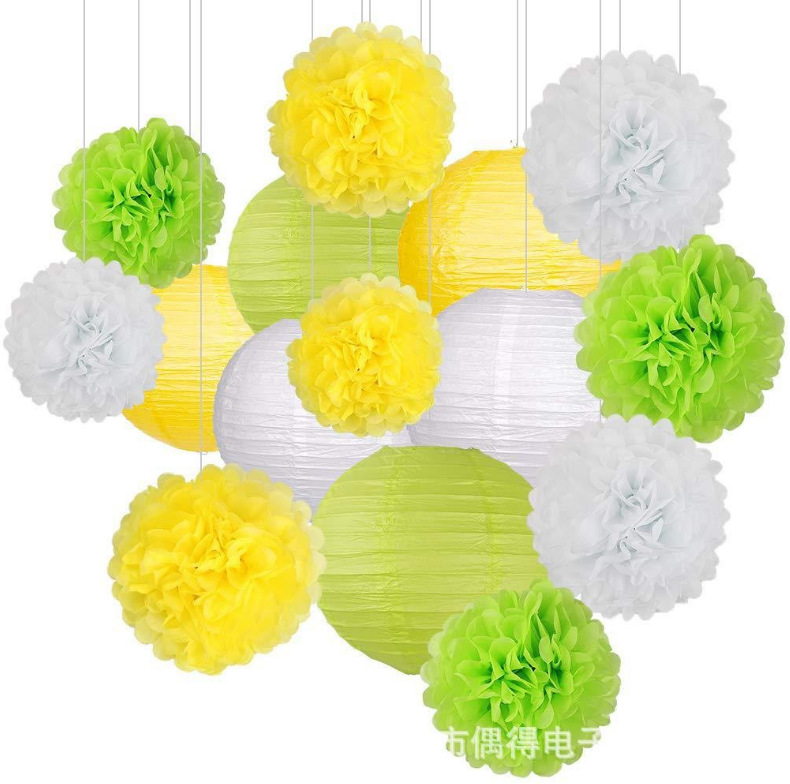 Amazon papel rosa de flores de panal de papel linterna de fiesta de cumpleaños boda cumpleaños set de decoración del hogar