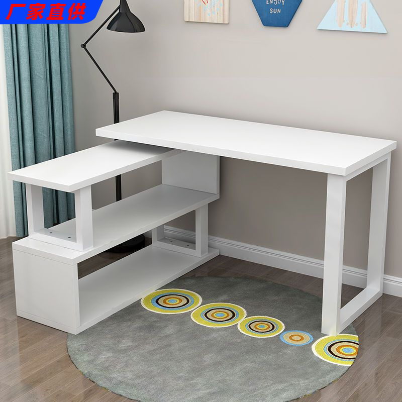 Desktop Computer Desk Desk with Bookcase Integrated Table Simple Home Corner L-Shaped Bedroom Student Corner Writing Desk