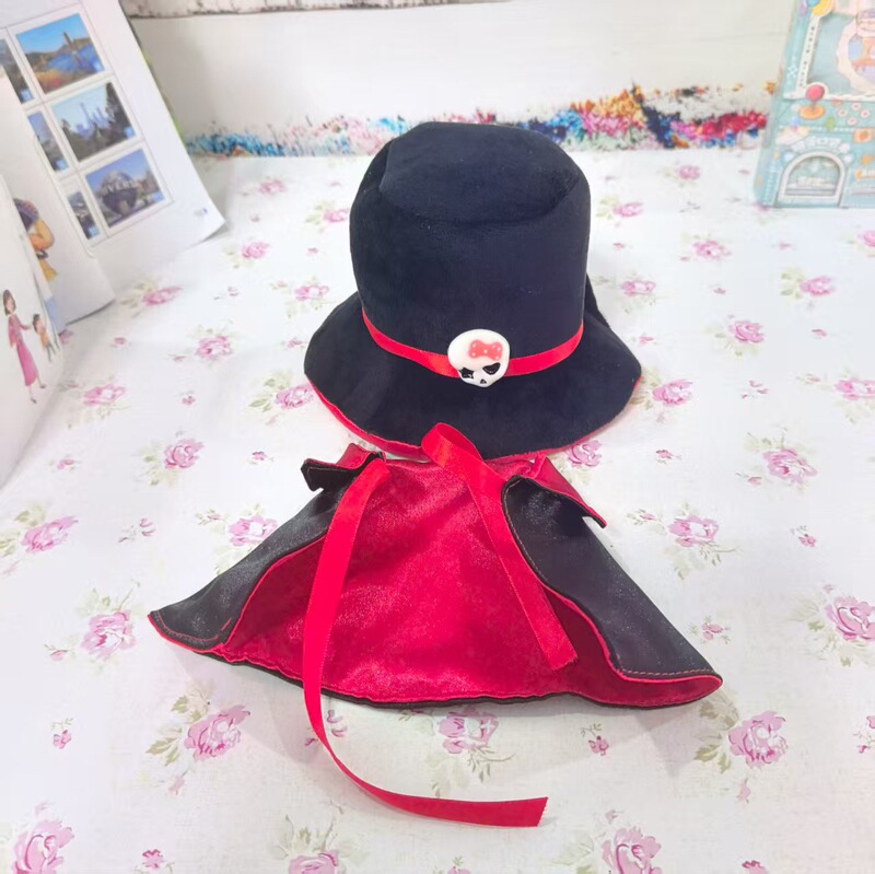 一二三代15CM拉布布挂件万圣节南瓜衣服背带裤黑帽毛绒玩具服装|undefined