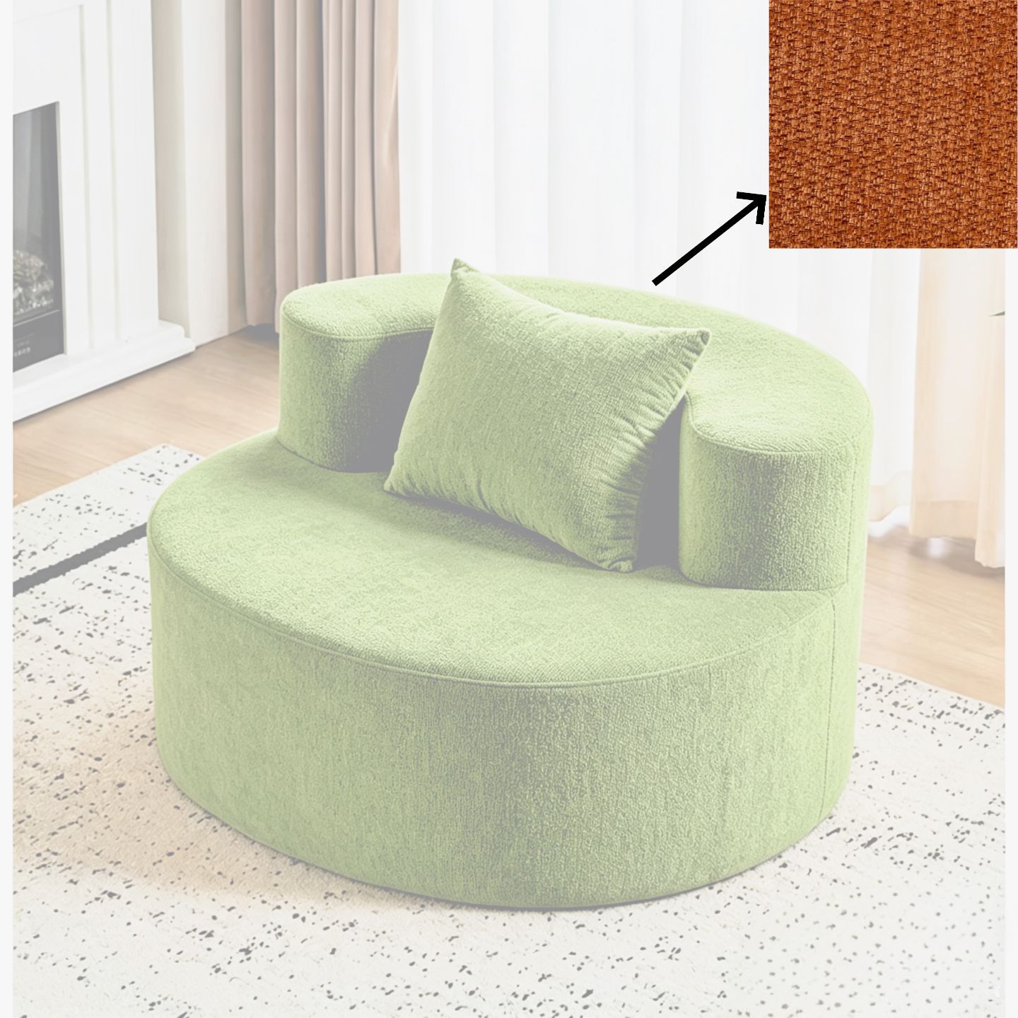 Sofá de compresión transfronteriza de comercio exterior sofá perezoso redondo para dormir y acostarse en la sala de estar dormitorio simple ocio sofá individual