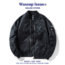 WASSUP NEST飞行员夹克外套男潮美式棒球服秋季新款宽松上衣男款