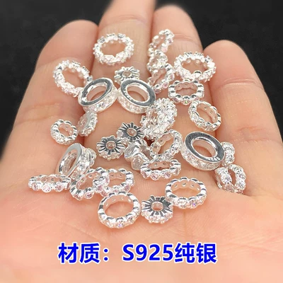 Zərgərlik ara hissələri: Silver Micro-Paved Zircon Spacer