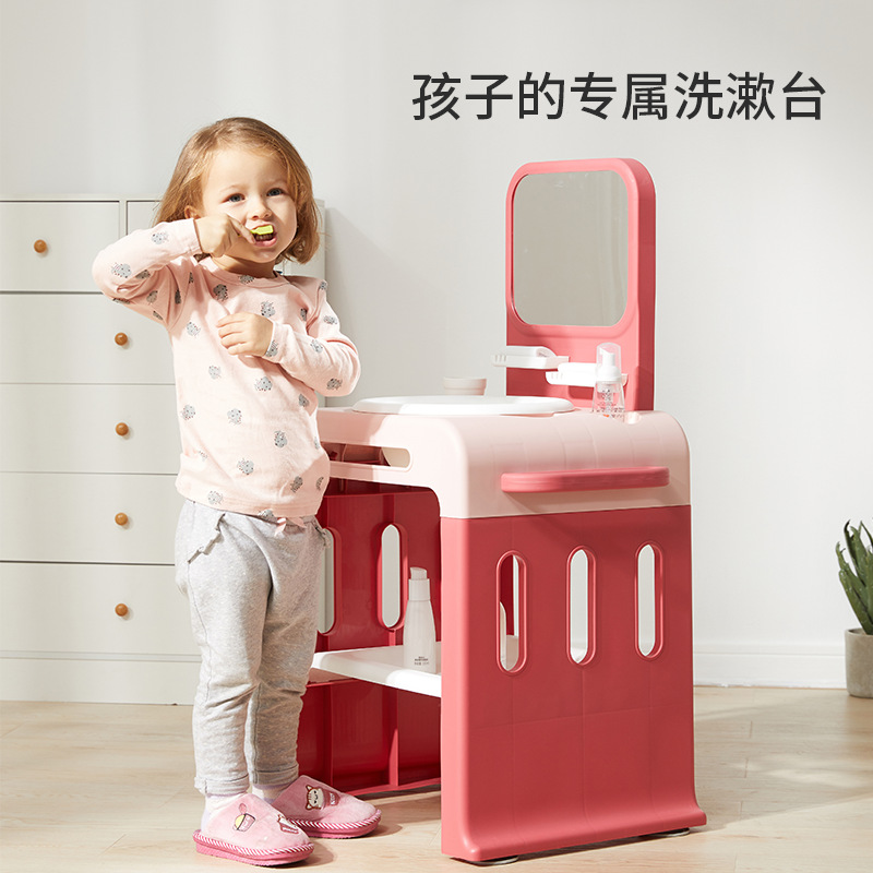 Baby toothbrush cup rack bathroom sink children's face basin face washing preschool cartoon Korean style towel bathtub manufacturer