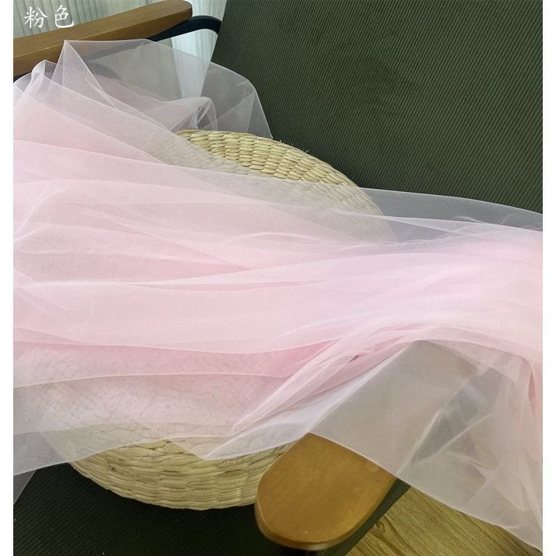 东方美学绿色古风雅静布置纱幔幼儿园环创纱布料汉服柔软装饰网纱|undefined