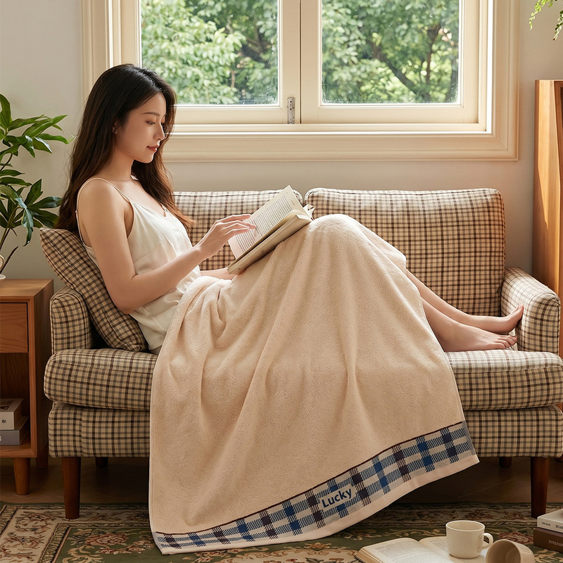 Adult Household Large Bath Towel Cotton Thickened Jacquard Hotel Platinum Broken Four Seasons Universal Bath Towel Polyester Cotton