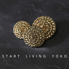 復古金色螺旋鎖鏈金屬紐扣圓形高腳裝飾扣呢外套大衣毛衣西裝扣子