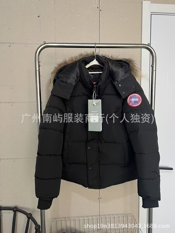 外贸高端鹅家毛领大口袋男女同款派克棉服户外加厚保暖中长款外套|undefined