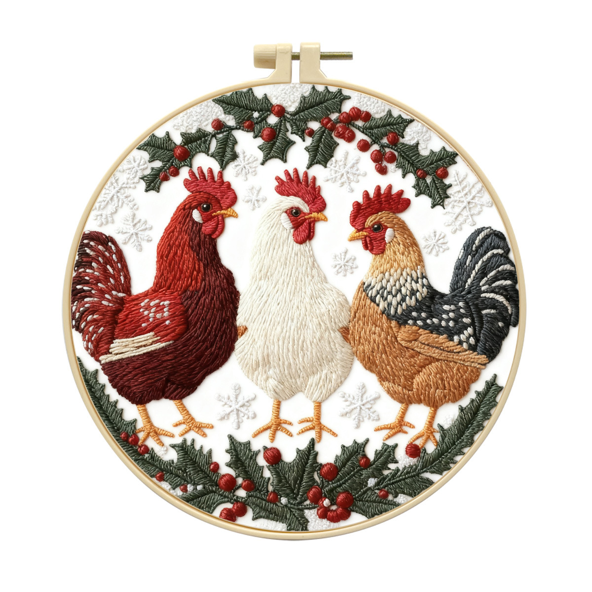 Transfronterizo Amazon explosión tres pollo animal bordado kit DIY material paquete auto bordado Inglés fábrica al por mayor