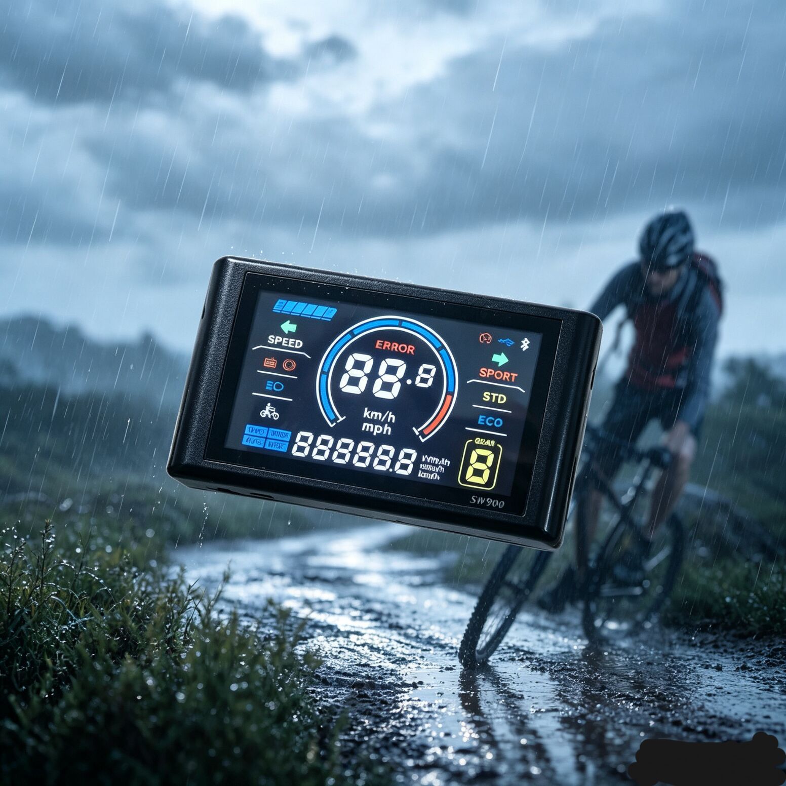 Electric vehicle instrument display color screen SW900 central control large screen electric scooter accessories 36V60V waterproof five-core