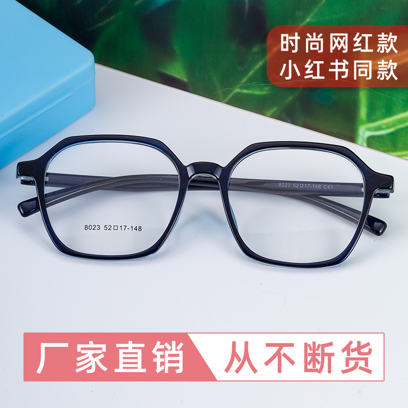 小红书同款男士眼镜框 TR眼镜架可配近视眼镜单眼工厂批发8023产品实拍图