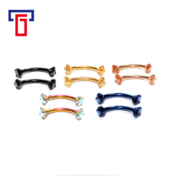 Pointed titanium steel lip stud product view