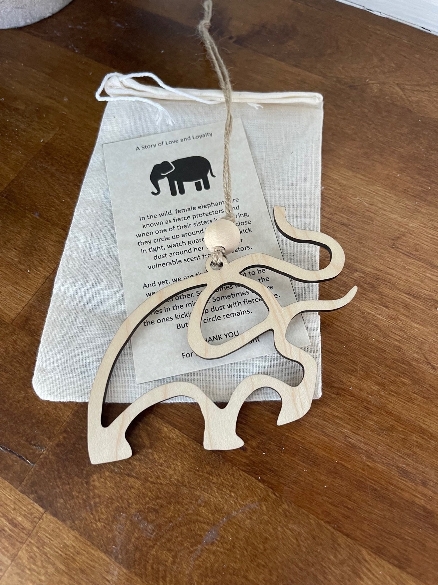 大象+卡片+挂绳+珠子+布袋