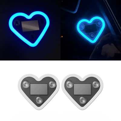 Triangular Window Peach Heart Atmosphere: Other lights - sp03isolar-heart-ambient-light-ice-blue-pair