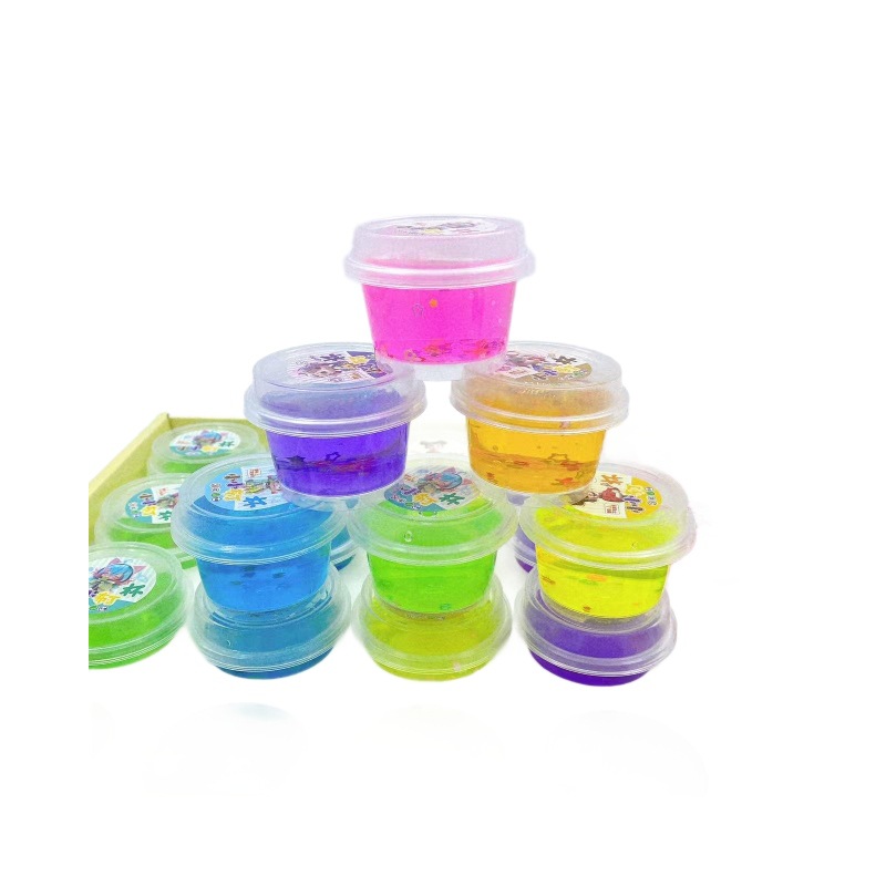 Nuevo pudín pequeño pegamento espumante colorido permeable barro de cristal slime no mancha barro de color alrededor de la escuela 1 lote de yuanes