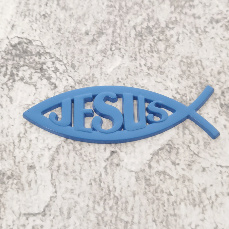 クロスボーダーの人気車の標識の3d立体金属の魚は個性を貼ってジェシカの魚の形の車体を飾ります。|undefined