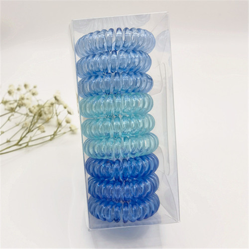 9 boxes of gradient phone cord hair rings cross-border phone rings Yiwu street stall jewelry headwear transparent rubber band wholesale