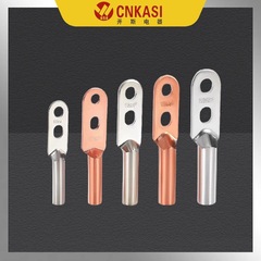 DTS-25/400 series dual-hole copper spade connector, double-eye wire lug, tin-plated copper cable spade terminal