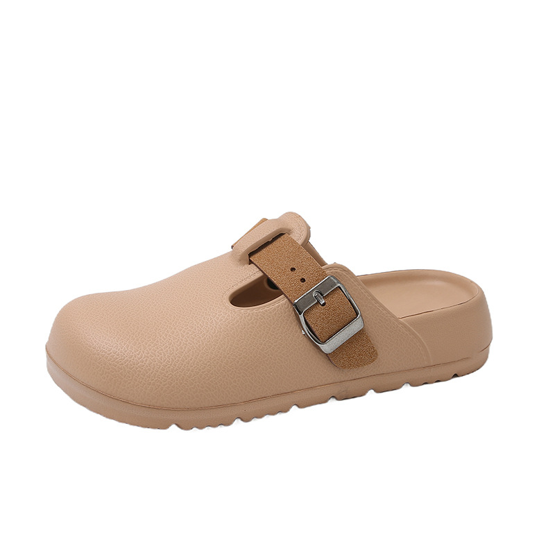 Damas de verano zapatos perezosos EVA ligero Bocken zapatillas de suela gruesa nuevas zapatillas de pesca Bocken media sandalias