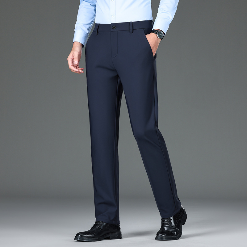 高端精品休闲裤男士六种颜色秋冬新款商务西裤男中年微弹舒适裤子