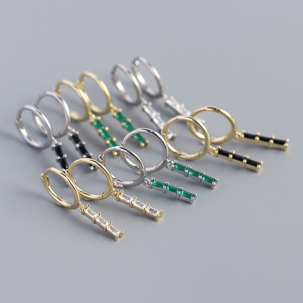 5g Weight 0.03µm Gold Plating Thickness Electroplating Gold Plating Process 925 Sterling Silver Ear Needle Material 18K Real Gold Plated, Platinum Plated Plating Material Zircon Inlay Material Drop Earrings Classification 1 Pair Quantity Daily Occasion 925 Sterling Silver Material Geometric Pattern Women's Gender Simple Style, Shiny Style Inlay Craft 1 Pair 925 Sterling Silver Zircon Geometric Drop Earrings 无