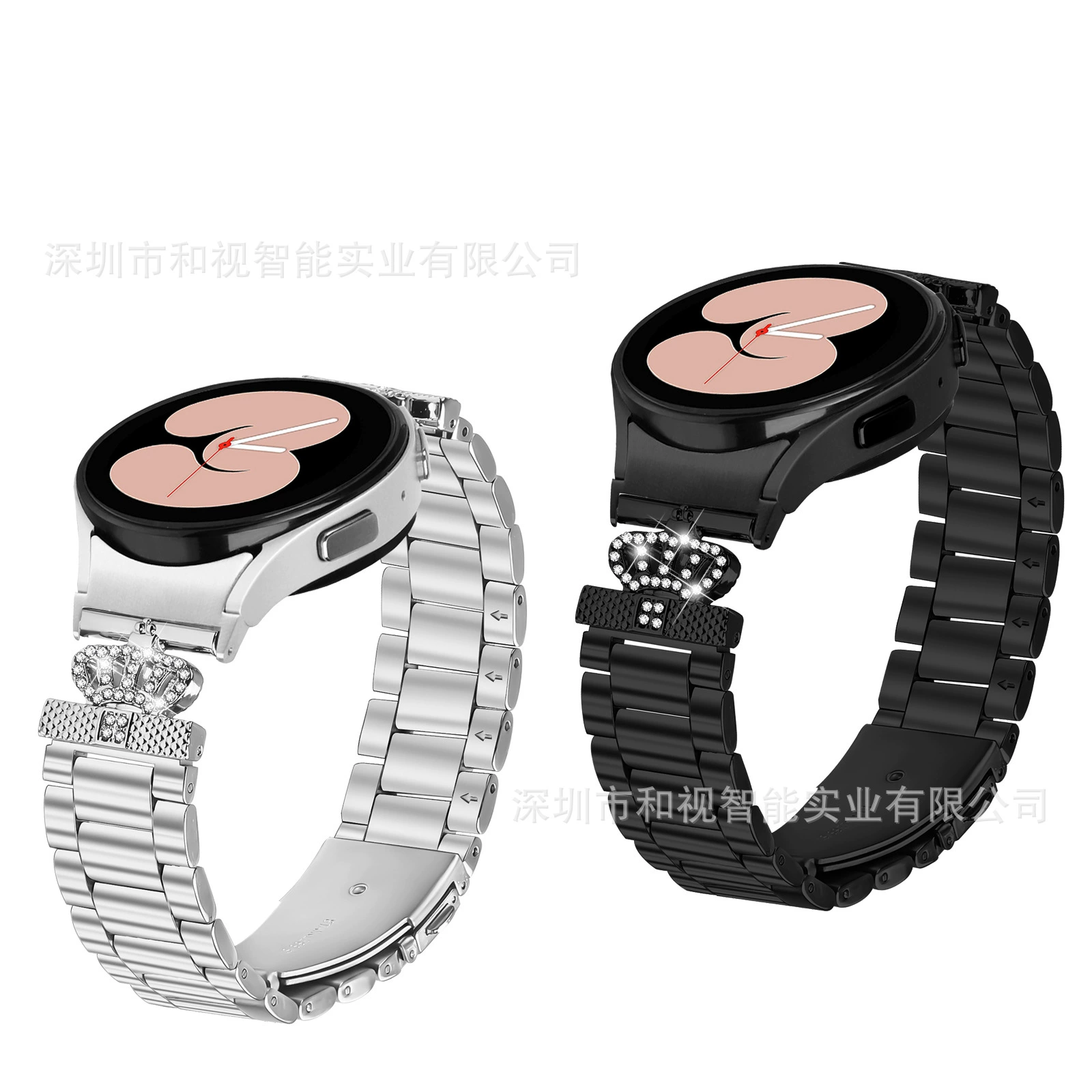 Ремешок из нержавеющей стали (Samsung) для Galaxy Watch 40/44 мм, корона, с опцией quick‑release