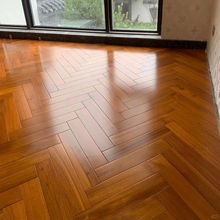 缅甸柚木地板18mm平扣锁扣地暖家用卧室客厅柚木高端纯实木地板