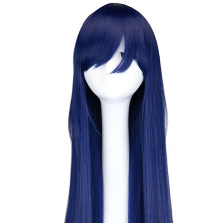 Cos peluca color pelo largo y recto peluca Cosplay estilo de anime de Europa y América en la acción 80cm peluca en la acción
