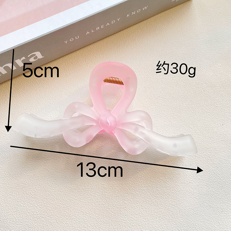 渐变色蝴蝶结抓夹女2025新款发量多发卡后脑勺大号发夹百搭发饰头