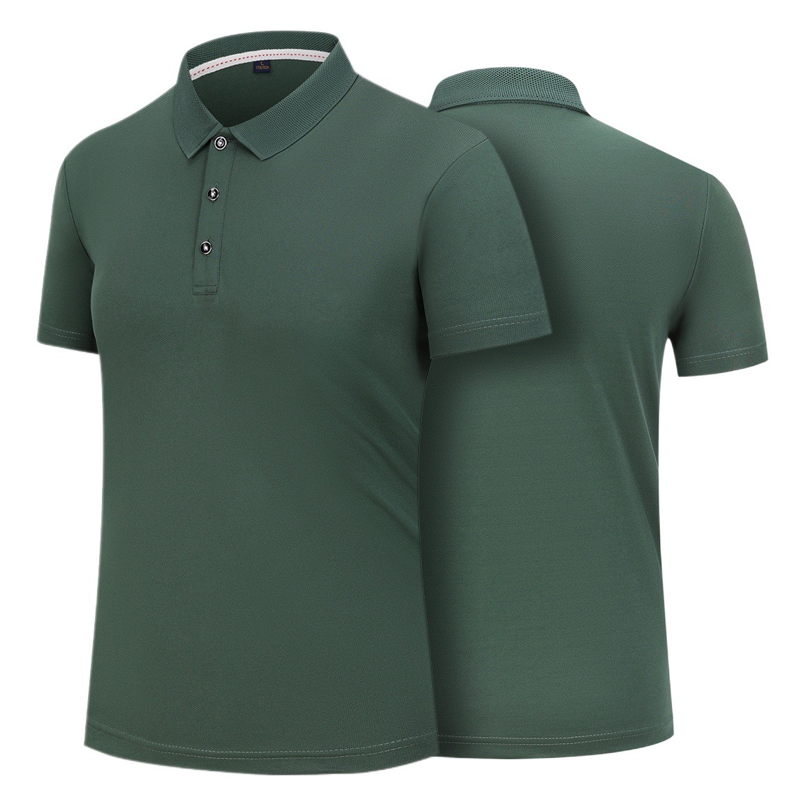Camiseta de manga corta Camisa de polo de color sólido deportes de secado rápido camisa de polo de media manga de fábrica de los hombres al por mayor camisa publicitaria logotipo impreso