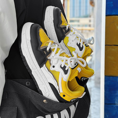 小眾設計黑武士版本麵包鞋休閒新款國潮牌老爹鞋運動滑板鞋直播鞋