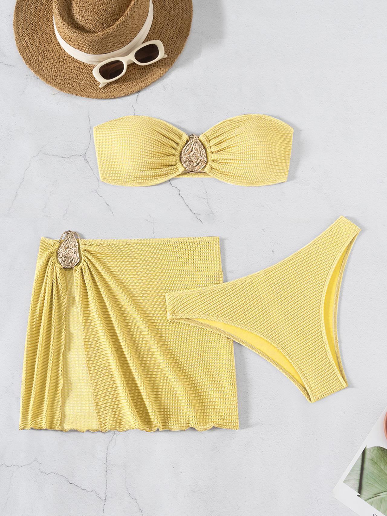 Women's Elegant Sexy Streetwear Solid Color 3 Pieces Set Bikinis Swimwear display picture 18