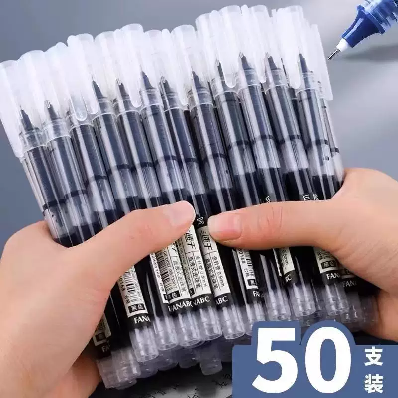 Rollerball quick dry black capacious rollerball pen, disposable ballpoint pen