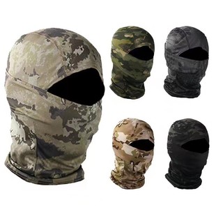 Military fan style tactical camouflage headgear single-hole pullover full-face cloth mask breathable quick-drying elastic sand-proof