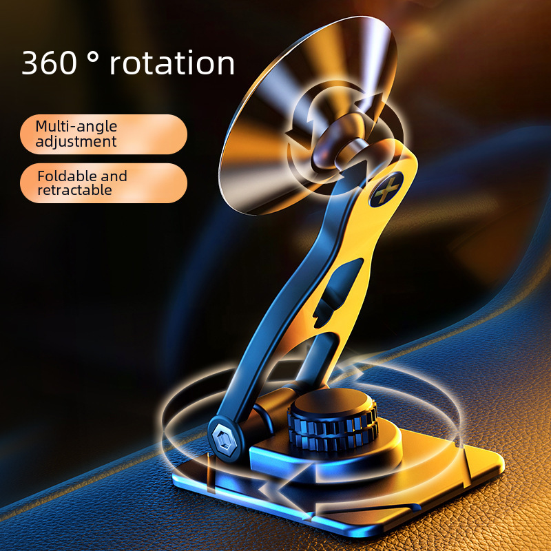 Neue aufhängbare Klapphalterung für Mobiltelefone aus Metall für die Autonavigation, zentrale Steuerung, Bildschirm, Instrumententafel, selbstklebende magnetische Saughalterung_voghion.com